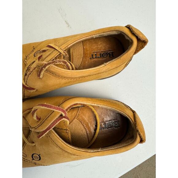 Born Womens Pine Brown Leather Handcrafted Plain Toe Casual Shoes US 7.5 M/W W12 - Picture 5 of 8